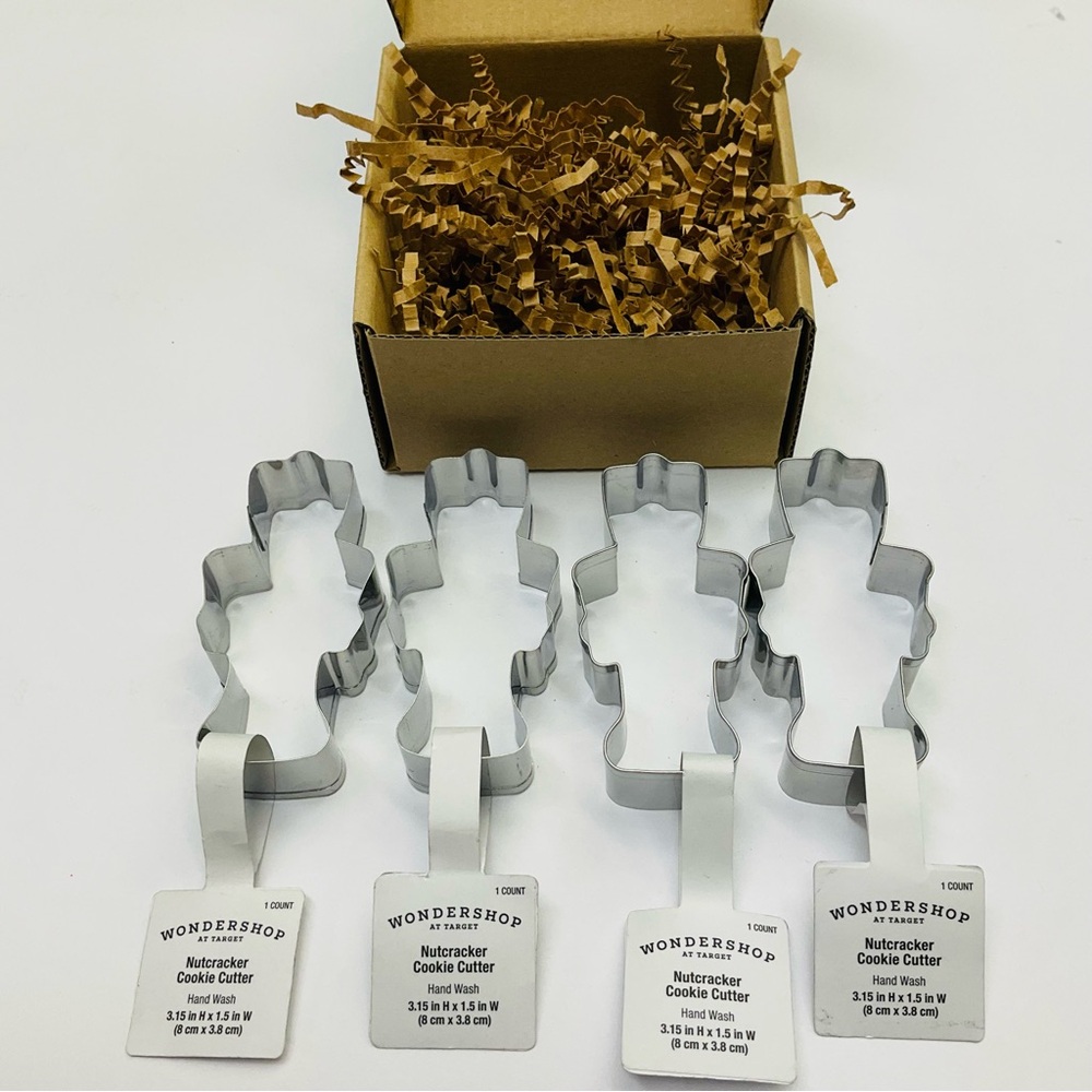 🌼4/$10🌼 NWT 4pc Wondershop Nutcracker Cookie Cutters Set In Gift Box Christmas